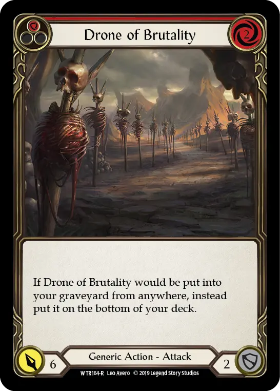 Drone of Brutality RED WTR164 - Welcome to Rathe - Flesh and blood card