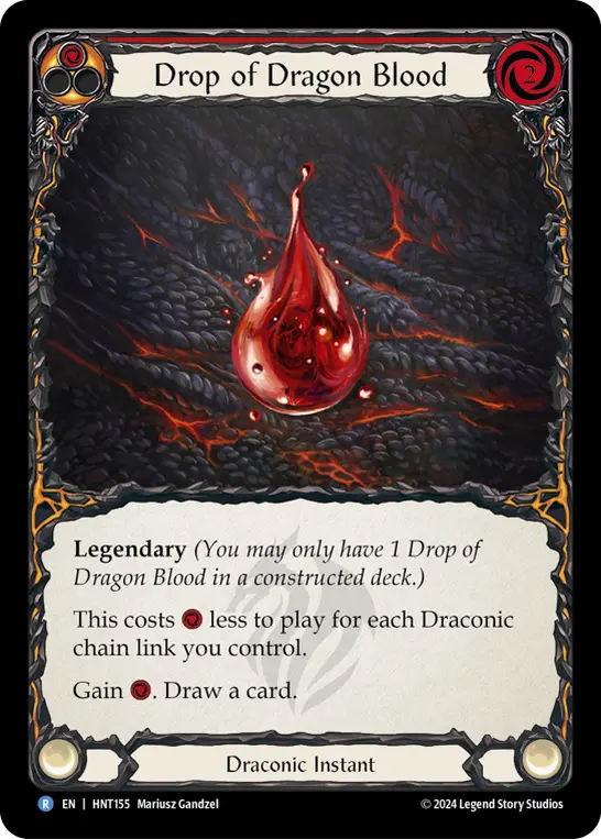 Drop of Dragon Blood RED HNT155 - The Hunted - Flesh and blood card