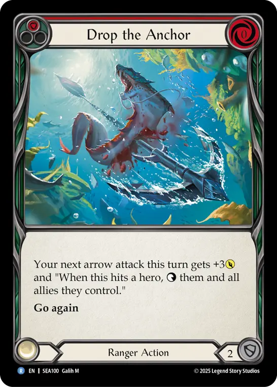 Drop the Anchor RED SEA100 - High Seas - Flesh and blood card