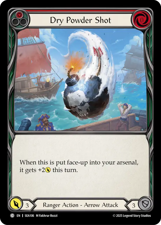 Dry Powder Shot RED SEA106 - High Seas - Flesh and blood card