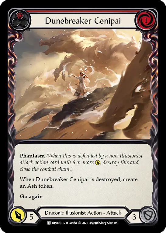 Dunebreaker Cenipai RED DRO015 - Dromai - Blitz Deck - Flesh and blood card
