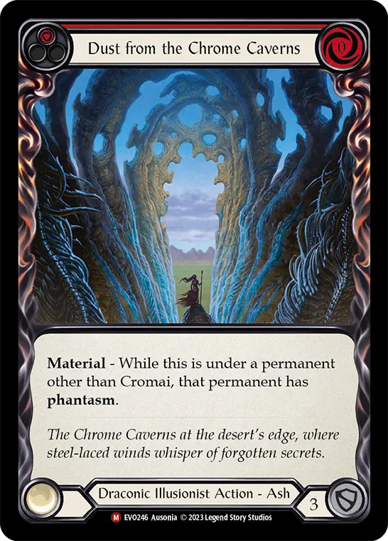 Dust from the Chrome Caverns RED EVO246 - Bright Lights - Flesh and blood card