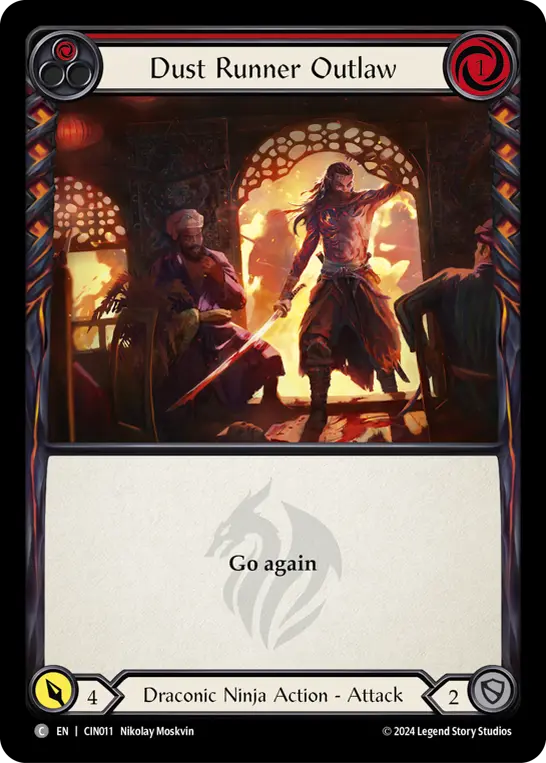 Dust Runner Outlaw RED CIN011 - The Hunted Blitz Deck - Cindra - Flesh and blood card