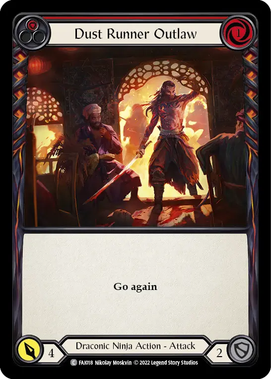 Dust Runner Outlaw RED FAI018 - Fai - Blitz Deck - Flesh and blood card