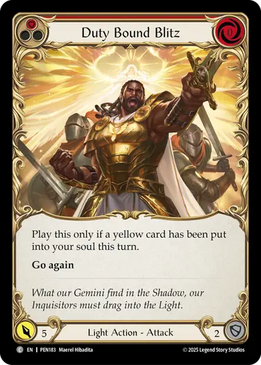 Duty Bound Blitz PEN183 - Compendium of Rathe - Flesh and blood card