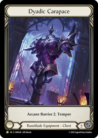 Dyadic Carapace GEM149-RF - GEM - Pack 5 - Flesh and blood card