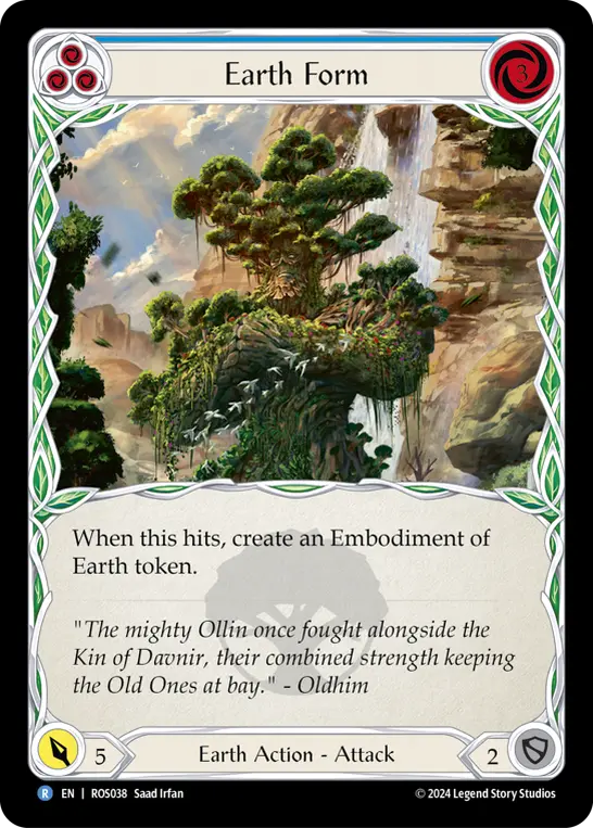 Earth Form BLUE ROS038 - Rosetta - Flesh and blood card