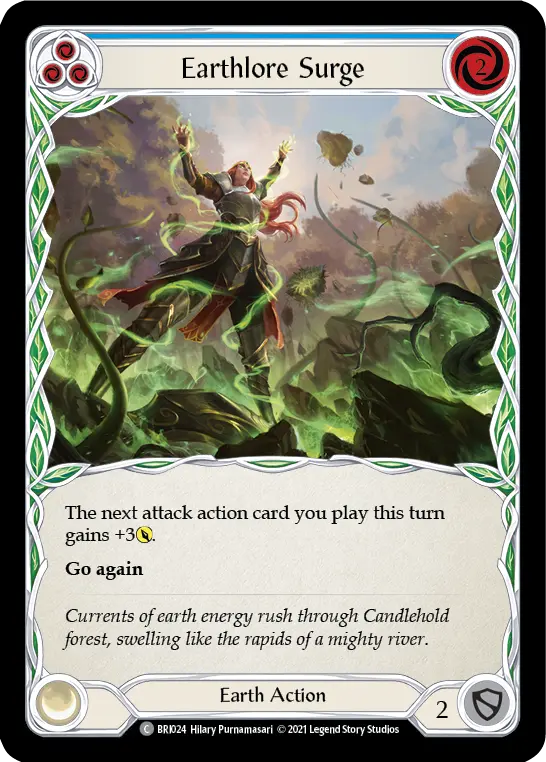 Earthlore Surge BLUE BRI024 - Briar - Blitz Deck - Flesh and blood card