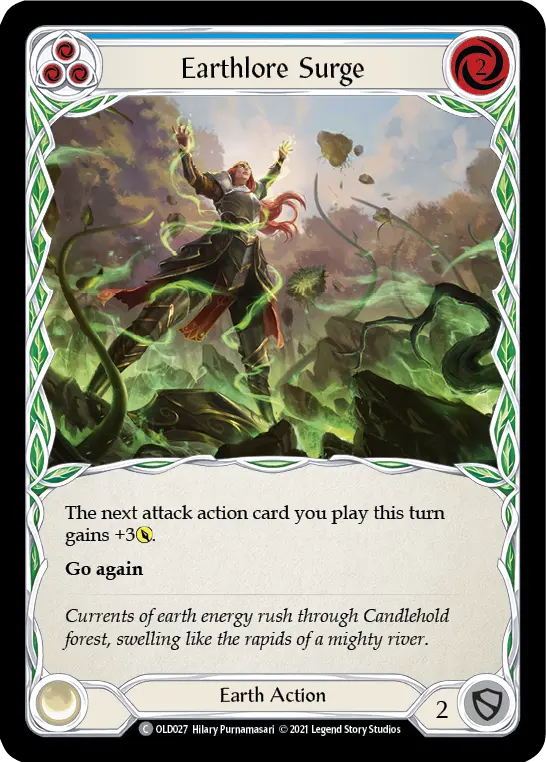 Earthlore Surge BLUE OLD027 - Oldhim - Blitz Deck - Flesh and blood card