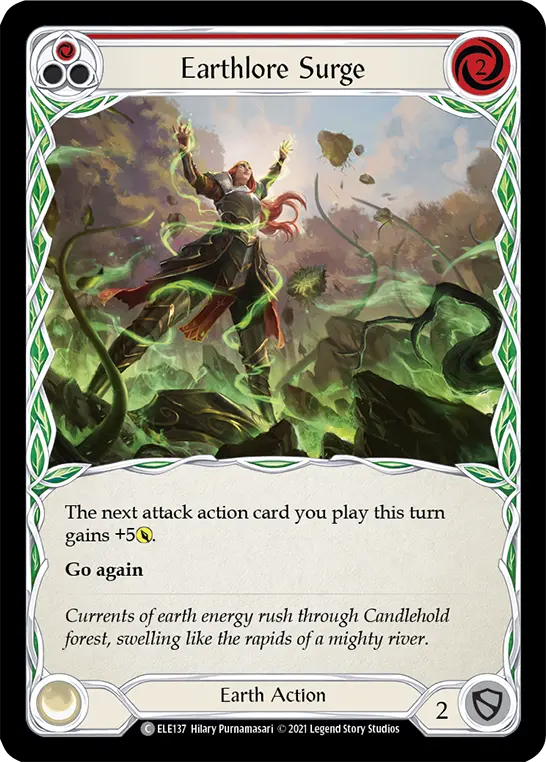 Earthlore Surge RED ELE137 - Tales of Aria - Flesh and blood card