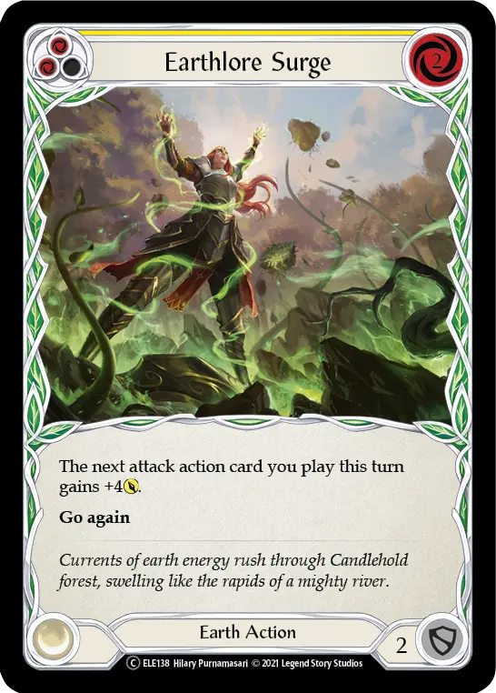 Earthlore Surge YELLOW U-ELE138-RF - Tales of Aria - Unlimited - Flesh and blood card