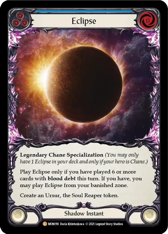 Eclipse BLUE MON190-CF - Monarch - Flesh and blood card