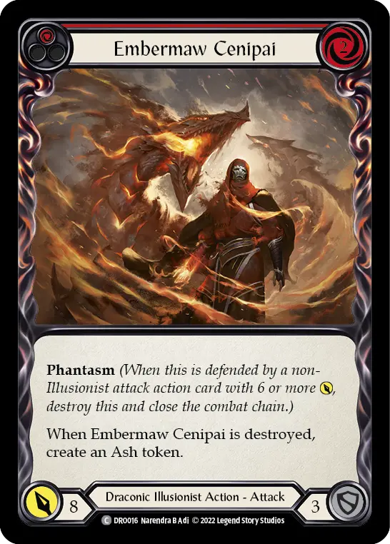 Embermaw Cenipai RED DRO016 - Dromai - Blitz Deck - Flesh and blood card