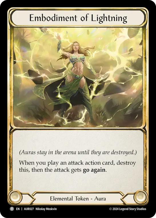 Embodiment of Lightning AUR027 - 1st Strike - Aurora - Flesh and blood card