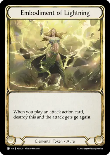Embodiment of Lightning AZS029 - Armory Deck - Zyggy Starlight - Flesh and blood card