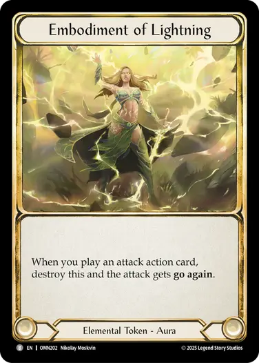 Embodiment of Lightning OMN202 - Omens of the Third Age - Flesh and blood card