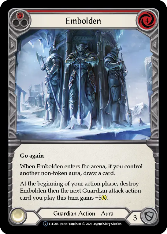 Embolden RED U-ELE206-RF - Tales of Aria - Unlimited - Flesh and blood card