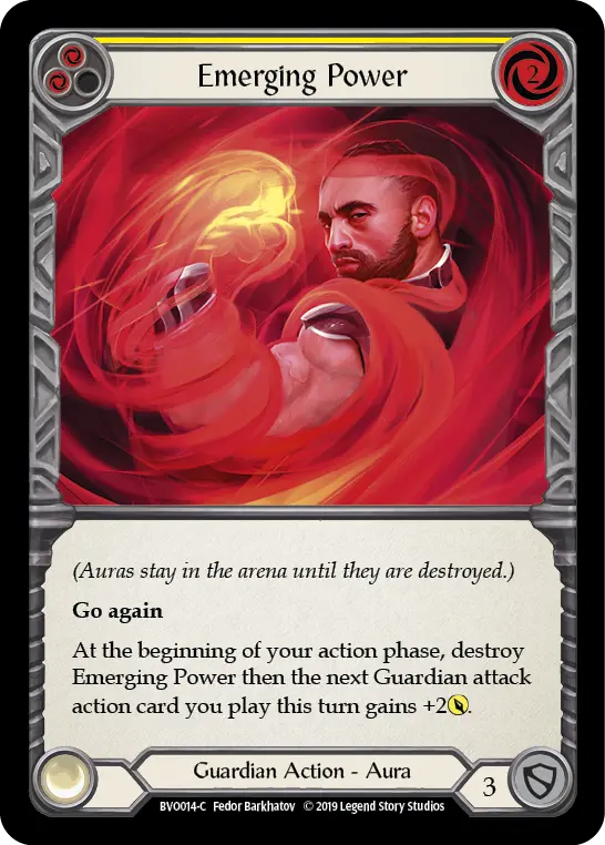 Emerging Power YELLOW BVO014 - Bravo, Showstopper - Hero Deck - Flesh and blood card
