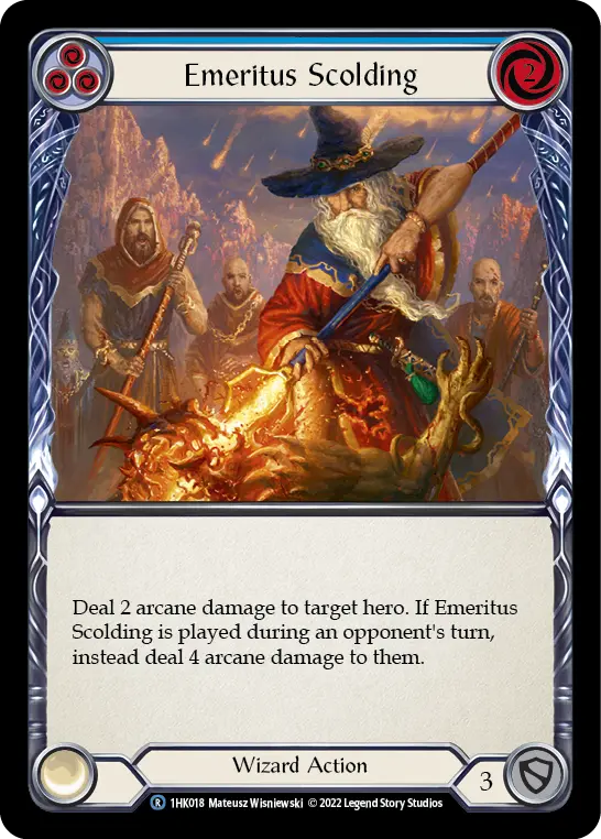 Emeritus Scolding BLUE 1HK018 - Kano - Blitz Deck - Flesh and blood card