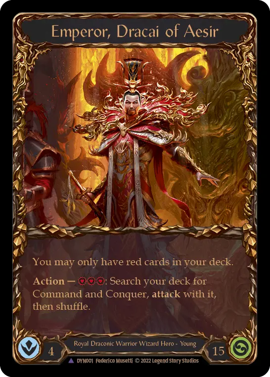 Emperor, Dracai of Aesir DYN001-MV - Dynasty - Flesh and blood card