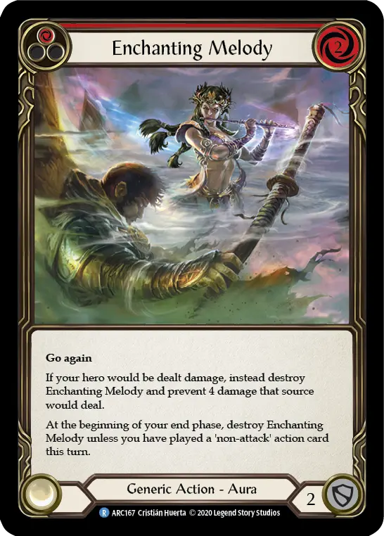 Enchanting Melody RED U-ARC167-RF - Arcane Rising - Unlimited - Flesh and blood card