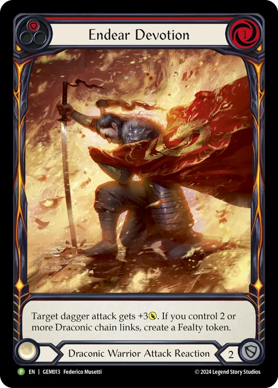 Endear Devotion RED GEM013 - GEM - Pack 1 - Flesh and blood card