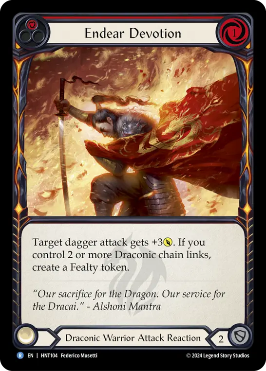 Endear Devotion RED HNT104 - The Hunted - Flesh and blood card
