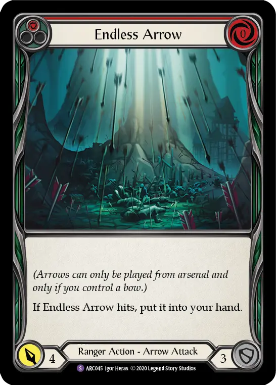 Endless Arrow RED U-ARC045-RF - Arcane Rising - Unlimited - Flesh and blood card
