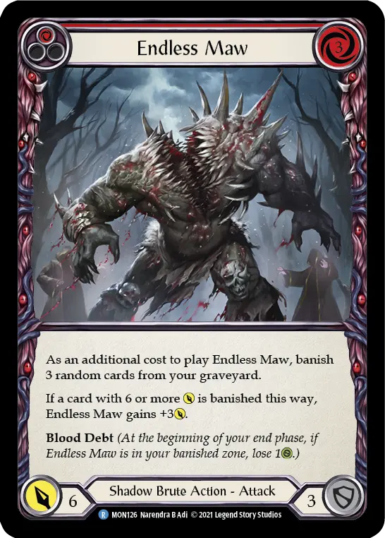 Endless Maw RED MON126 - Monarch - Flesh and blood card