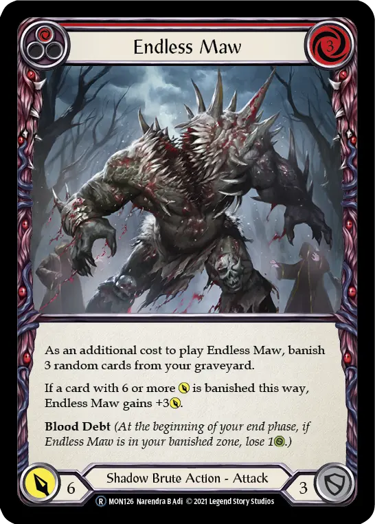 Endless Maw RED U-MON126-RF - Monarch - Unlimited - Flesh and blood card