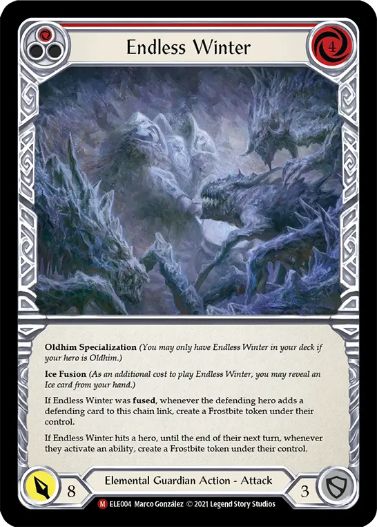 Endless Winter RED ELE004 - Tales of Aria - Flesh and blood card