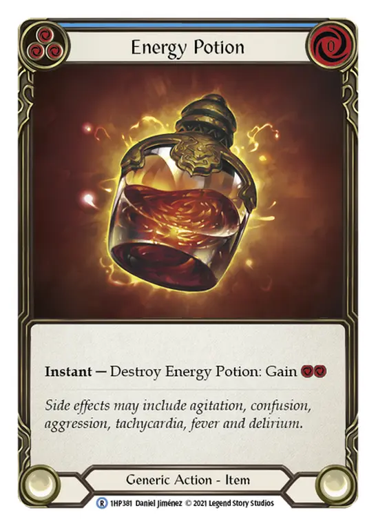 Energy Potion BLUE 1HP381 - History Pack 1 - Flesh and blood card