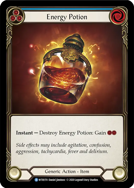 Energy Potion BLUE R-WTR170 - Welcome to Rathe - Unlimited Revised - Flesh and blood card