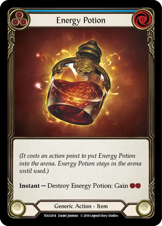 Energy Potion BLUE TEA028 - Dorinthea Ironsong - Hero Deck - Flesh and blood card