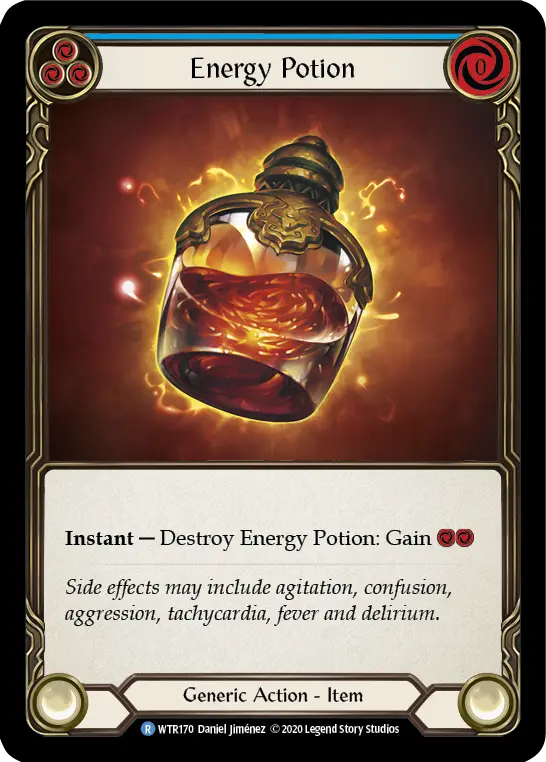 Energy Potion BLUE U-WTR170-RF - Welcome to Rathe - Unlimited - Flesh and blood card