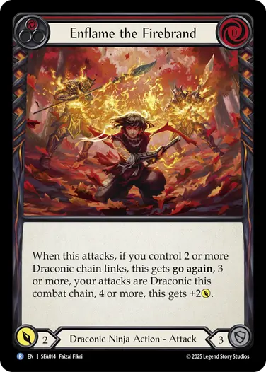 Enflame the Firebrand SFA014 - Silver Age Chapter 2 - Fai - Flesh and blood card
