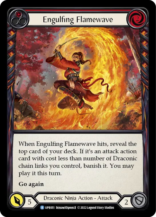 Engulfing Flamewave RED UPR051 - Uprising - Flesh and blood card