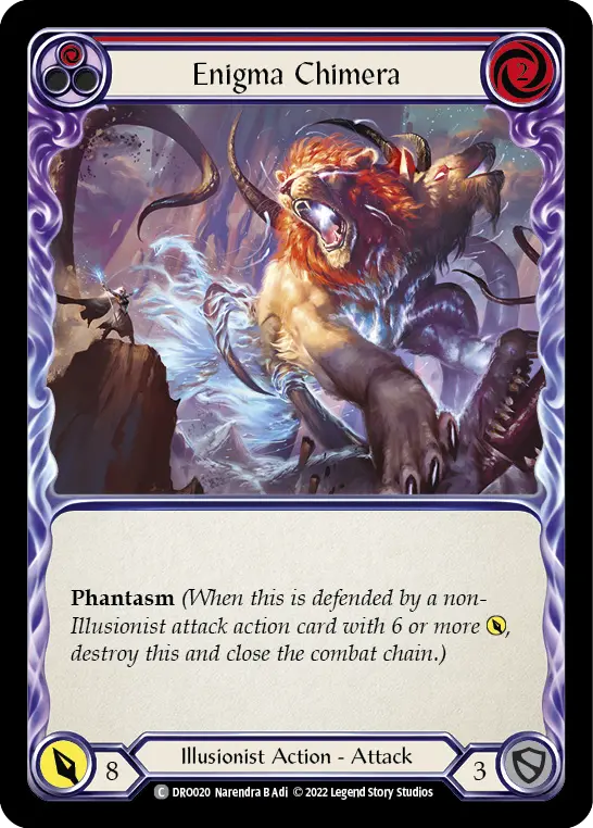 Enigma Chimera RED DRO020 - Dromai - Blitz Deck - Flesh and blood card