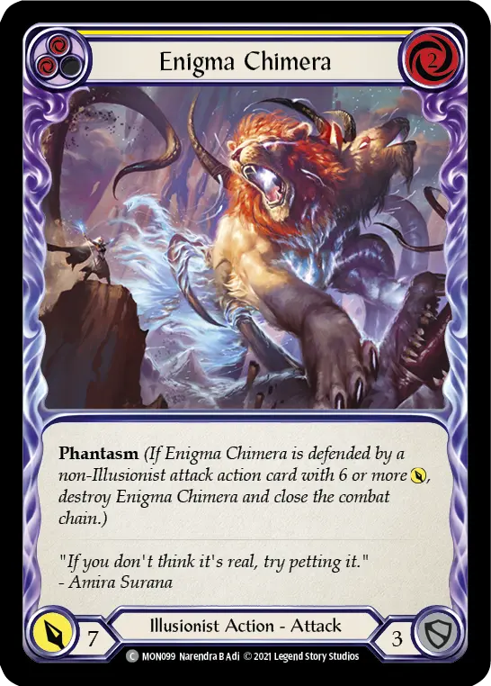 Enigma Chimera YELLOW MON099 - Monarch - Flesh and blood card