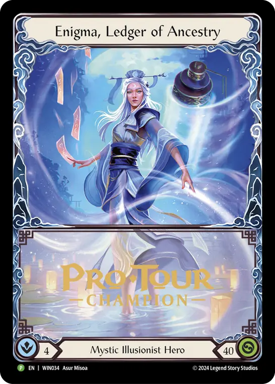 Enigma, Ledger of Ancestry WIN034-CF - Pro Tour Champion Cards - Part the Mistveil - Flesh and blood card