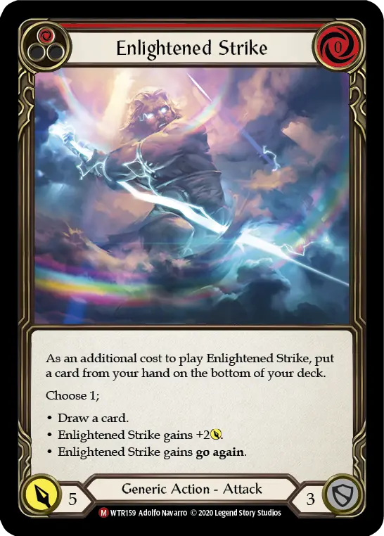 Enlightened Strike RED U-WTR159-RF - Welcome to Rathe - Unlimited - Flesh and blood card