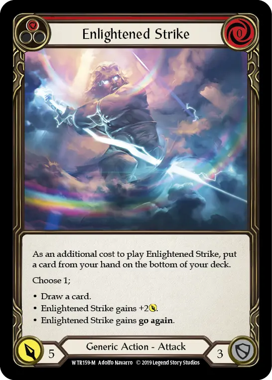 Enlightened Strike RED WTR159 - Welcome to Rathe - Flesh and blood card
