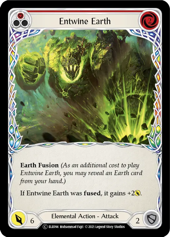 Entwine Earth RED U-ELE094-RF - Tales of Aria - Unlimited - Flesh and blood card