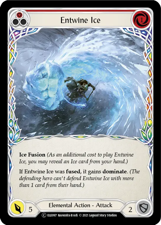 Entwine Ice RED U-ELE097-RF - Tales of Aria - Unlimited - Flesh and blood card