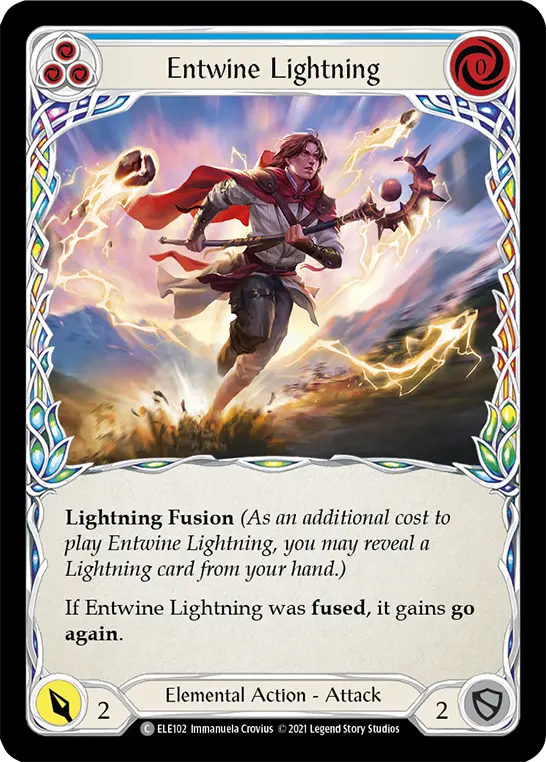 Entwine Lightning BLUE ELE102 - Tales of Aria - Flesh and blood card