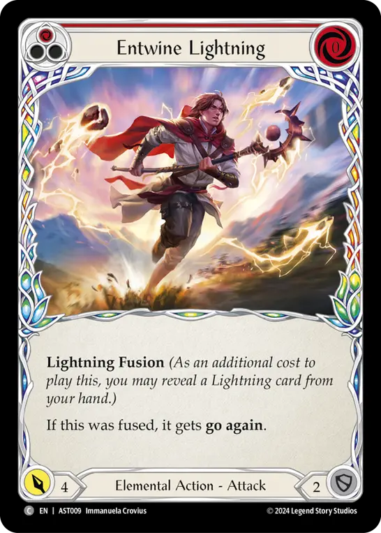 Entwine Lightning RED AST009 - Armory Deck - Aurora, Shooting Star - Flesh and blood card