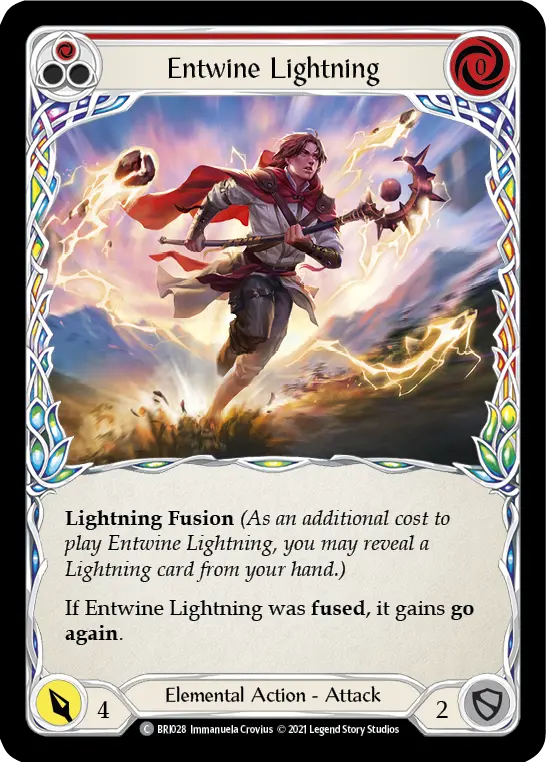 Entwine Lightning RED BRI028 - Briar - Blitz Deck - Flesh and blood card