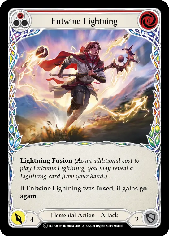 Entwine Lightning RED U-ELE100-RF - Tales of Aria - Unlimited - Flesh and blood card