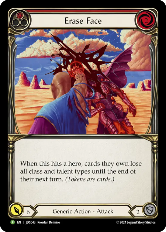 Erase Face RED JDG043-CF - Judge Pack 6 - Flesh and blood card