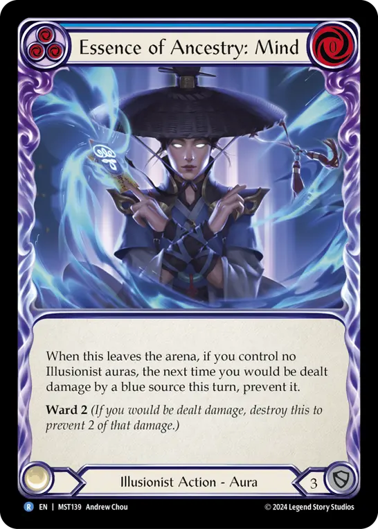 Essence of Ancestry: Mind BLUE MST139 - Part the Mistveil - Flesh and blood card